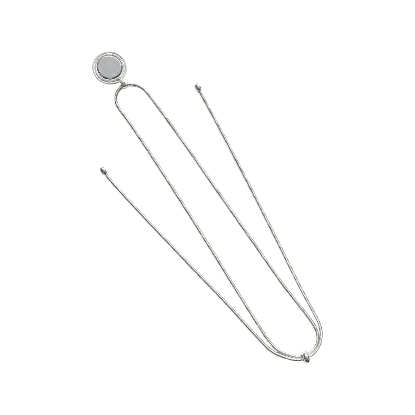 Zilverkleurige magneetketting met verstelbare lengte, geschikt voor verwisselbare Fashionclip broches