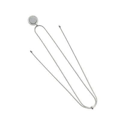 Zilverkleurige magneetketting met verstelbare lengte, geschikt voor verwisselbare Fashionclip broches