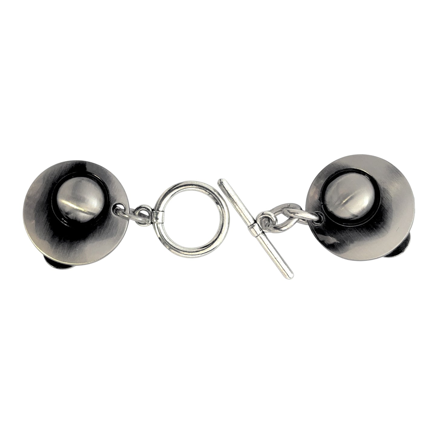 Houtje Touwtje, Zilver - T-Bar Vestsluiting