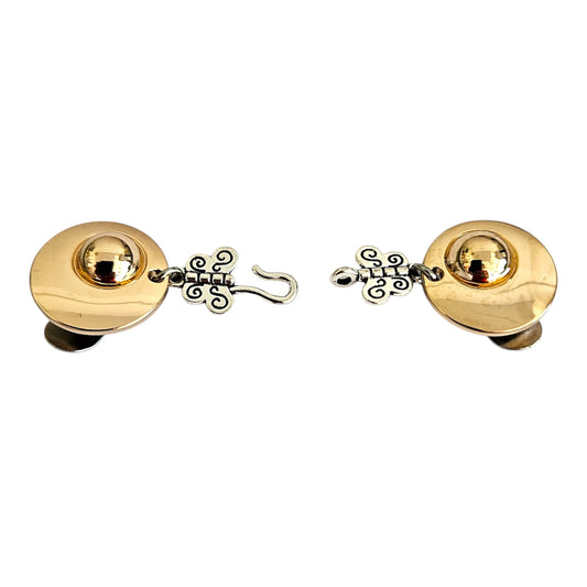 Vestsluiting De Vlinders haak en oog goud met ronde clips en sierlijke vlindersluiting, praktische Fashionclip voor het sluiten van vesten.