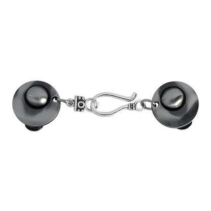Vestsluiting haak en oog zilver met zilverkleurige clips en verfijnde haaksluiting, elegante Fashionclip voor het sluiten van vesten.