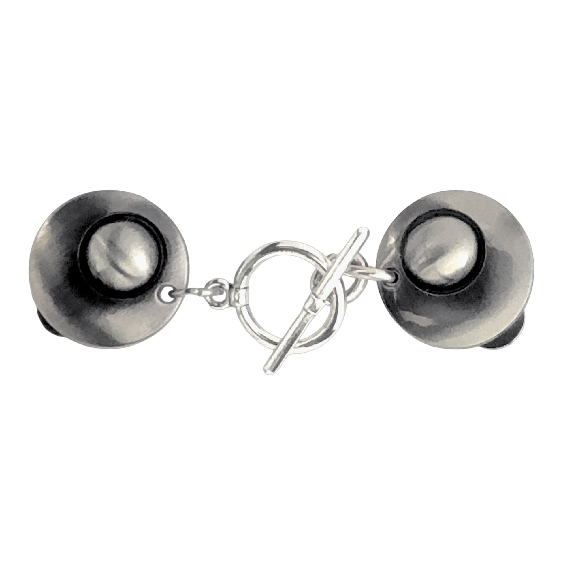 Vestsluiting T-Bar Classic zilver met zilverkleurige clips en praktische T-bar sluiting, elegante Fashionclip voor het sluiten van vesten.